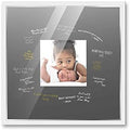 20x20 Square White Autograph & Signature Picture Frame With Black Square Opening Photo Mat for 8x8 Pictures Wooden Picture Frames - Birthday, Baby Shower, Memorial Signing Board, Matted Frame by PosterPalooza