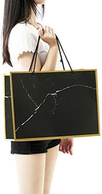 Cmecial 10 Marble Extra Large Gift Bags with Tissue Papers, 16" Gold Black Gift Bags Large with Handles, Black Paper Groomsmen Paper Gift Bags Large Size, Large Gift Bags for Presents - Image 5