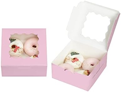 Bakepacker Lavender Cookie Boxes With Window 6x6x3 inches 60pcs - Image 2