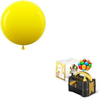 Bezente Yellow Giant Balloons 36 Inch - 8 Pack Yellow Giant Balloons and Balloon Pump Electric by Bezente