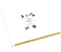 Andaz Press Personalized Wedding Guestbook with Gold Accents, Modern Tropical Palms White Guest Sign in Guest Registry 120 Pages 8.5 X 8.5 Memories Book for DIY, Scrapbook, Photo Album by AndazPress