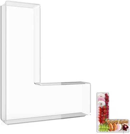 13.8" Extra Large Acrylic Letter Charcuterie Board Box, Reusable Fillable Letter Cake Candy Dish Display Serving Tray for Birthday Anniversary Party Decoration (L) by RUFHVTY