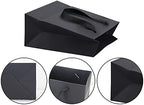 HUAPRINT Small Black Gift Bags with Handles, 30 Pack, 7x4x9 IN - Image 3