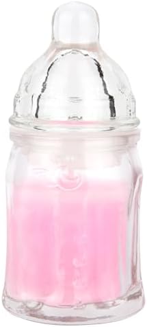 Mega Candles 12 pcs Scented Baby Powder Pink Glass Baby Bottle Container Candles, Palm Wax Candle, Baby Shower Gifts, Decorative Accent, Home Décor, Memory Keepsake, Party Favors, Relaxations - Image 2