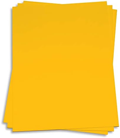 Sun Glow Yellow Card Stock - 8 1/2 x 11 Gmund Colors Matt 111lb Cover, 25 Pack by LCIPaper