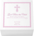Let's Make Memories Personalized Keepsake Box for Blessed Child - Memories Box - Baptism - Confirmation - Memento Storage - For Girls - 6" Hx12 Sq - God Bless - Pink by LetsMakeMemories