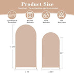 Nude Arch Covers Set of 2-7.2 and 6ft Nude Arch Backdrop Cover Spandex Wedding Balloon Arch Stand Covers for Baby Shower Birthday Party Bridal Shower Photo Arch Covers Stretchy Backdrop - Image 5
