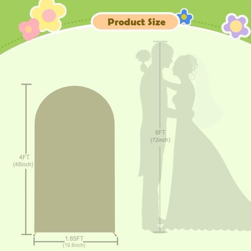Sage Green Arch Cover Wedding Arch Covers 4FT Arch Backdrop Cover - Image 2