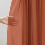 Terracotta Wedding Arch Draping Fabric Sheer Curtain Drapes 4 Panels | 20ft Burnt Orange Extra Long Shimmery Backdrop Curtains for Wedding Anniversary Fall Outdoor Events Drapery Backgrounds - Image 5