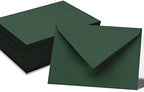 Darling Souvenir A6 Dark-Green Invitation Envelopes (4 3/4 x 6 1/2) Euro V-Flap 80 LBS Self-Adhesive Perfect for Weddings, Birthday, Baby Shower,Greeting Cards -Packs & Colours Available - Image 2