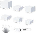 6 Pcs Acrylic Buffet Risers and Stand Food Risers with Mini Sign and Marker - Image 4