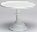 Cake Plate Pastry Tray/Cupcake Stand - Plain & Simple Pattern - American Made - Mosser Glass USA (10", Milk) by Rosso+Glass