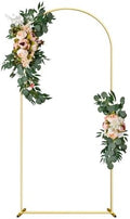 Wedding Arch Backdrop Stand 6FT Gold Wedding Balloon Arched Backdrop Stand Square Arch Frame for Birthday Party Bridal Baby Shower Ceremony Decoration, ZG02-3 by SPRITEDISPLAY