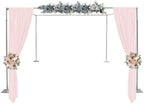 Adjustable Wedding Arches for Ceremony, 4 Post Hardware Kit, Outdoor Wedding Party Stand, 4 Post Backdrop Stand Kit Wedding Decorations Arch Square Backdrop Stand, 9.84 * 9.84 * 9.84ft Silver - Image 5