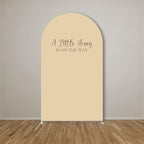 A Little Honey is ON The Way Theme Arched Backdrop Covers Beige Stretchy Arch Stand Cover for Baby Shower Birthday Party Decoration Props (No Stand!) - Image 2