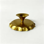 3 Pcs Gold Metal Cupcake Stand Scalloped Edge Dessert Display Tray - Image 7