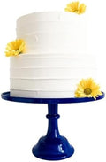Pedestal 11-Inch Dark Blue Cake Stand Durable Melamine Dessert Display by SprinklesConfetti