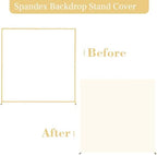 Besutolife Square Arch Backdrop Cover, 8×8 FT Spandex Arch Covers Stretchy Fitted Balloon Arch Stand Cover for Wedding, Birthday Party, Baby Shower, Photo Booth, Graduation Ceremony, Ivory - Image 6