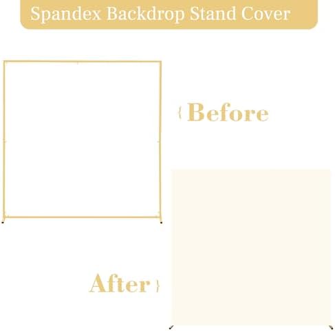 Besutolife Square Arch Backdrop Cover, 8×8 FT Spandex Arch Covers Stretchy Fitted Balloon Arch Stand Cover for Wedding, Birthday Party, Baby Shower, Photo Booth, Graduation Ceremony, Ivory - Image 6
