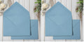 Whaline 50Pcs A7 Invitation Envelopes Set Dusty Blue Greeting Card Envelopes V-Flap Envelope Gift Card Sleeves for Mailing Envelope Sending Card Wedding Baby Shower Birthday, 7.3x5.3 Inch (Pack of 2) by Whaline