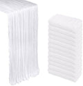 12 Pack 23 x 120 Inch White Table Runner 10Ft Cheesecloth by Heneger