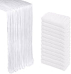 12 Pack 23 x 120 Inch White Table Runner 10Ft Cheesecloth by Heneger