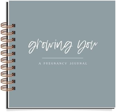 Nuts & Bolts Paper Co. Growing You Personalized Pregnancy Journal Memory Book - Record Pregnancy Memories and Moments with Your Baby Girl or Boy in this Photo Journal Scrapbook Album by NutsBoltsPaperCo