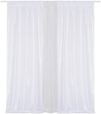 Eternal Beauty White Sequin Backdrop Curtains, 4 Panels 2x8FT - Image 4
