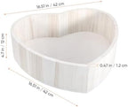 HOMSFOU Heart-Shaped Wooden Posing Case Newborn Photography Prop Small White Wooden Bed for Newborn Photo Shoot - Image 2