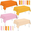 Whaline 16 Pcs Fall Plastic Tablecloth Pink Orange Rectangle Table Cover 4 Colors Waterproof Table Cloth for Autumn Thanksgiving Decoration Supplies, 54 x 108 Inch by Whaline