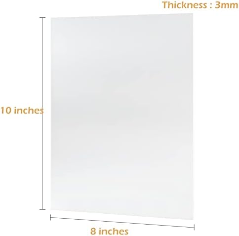 10 Pack 8x10 Inch Frosted Acrylic Signs Blank, DIY Blank Frosted Acrylic Sheet Sign 1/8 inch Thick for Wedding Reception Sign Party Events(Wood Stand NOT Included) - Image 2