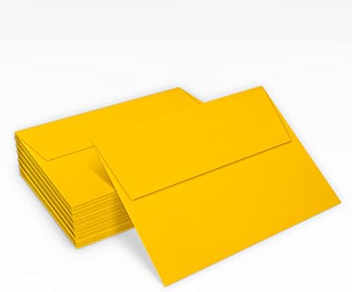 LUXPaper A7 Invitation Envelopes | Peel & Press | 5 1/4" x 7 1/4" | Sunflower Yellow | 80lb. Text | 500 Qty - Image 5