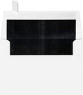 LUXPaper A4 Foil Lined Invitation Envelopes | Peel & Press | 4 1/4" x 6 1/4" | White w/Black LUX Lining | 60lb. Text | 500 Qty by LUXPaper