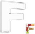 13.8" Extra Large Acrylic Letter Charcuterie Board Box, Reusable Fillable Letter Cake Candy Dish Display Serving Tray for Birthday Anniversary Party Decoration (F) by RUFHVTY