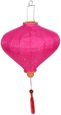 GANAZONO Vintage Oval Vietnamese Hanging Lantern with Tassel Pink Cloth by GANAZONOEnjoyYourLife