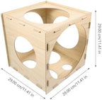 Wood Balloon Sizer Cube Template Box, 9 Hole Balloon Measuring Tool - Image 2