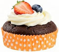 Restaurantware Panificio 4 Ounce Baking Cups 200 Ridged Cupcake Liners - Oven-Ready Freezable Orange Paper Muffin Cases Disposable Polka-Dotted For Wedding Parties Baby Showers by Restaurantware