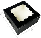 Bakepacker Black Cookie Boxes With Window 6x6x3 inches 240pcs - Image 6
