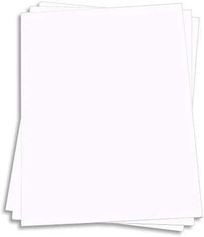 Fluorescent White Card Stock - 8 1/2 x 11 Gmund Colors Matt 111lb Cover, 25 Pack by LCIPaper