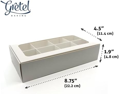 20-Ct White Treat Boxes, 8.75x4.5x1.9in, Window & Dividers - Image 5