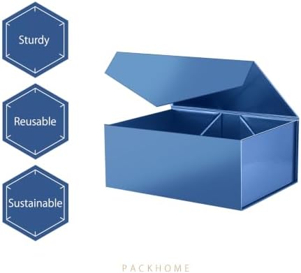 PACKHOME 6 Navy Blue Gift Boxes 9x6.5x3.8in with Magnetic Lids - Image 3
