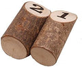 Rustic Decor Mini Wooden Stumps 10Pcs Number Printed Table by VICASKY