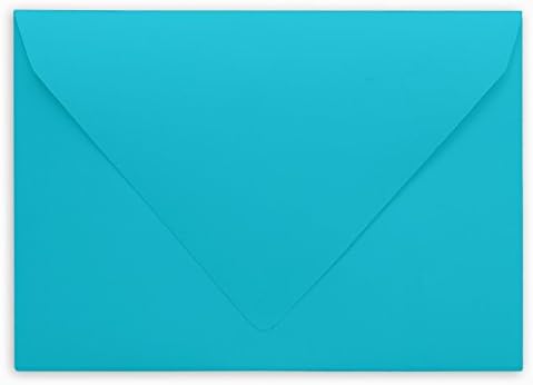 Darling Souvenir A6 Turquoise Invitation Envelopes (4 3/4 x 6 1/2) Euro V-Flap 80 LBS Self-Adhesive Perfect for Weddings, Birthday, Baby Shower,Greeting Cards -Packs & Colours Available by DarlingSouvenirMADEWITHLOVE
