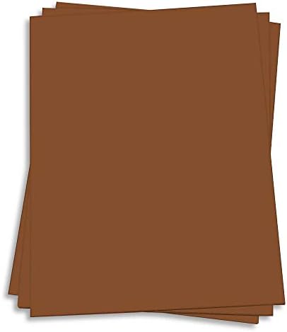 Sepia Brown Card Stock - 8 1/2 x 11 Gmund Colors Matt 111lb Cover, 25 Pack by LCIPaper