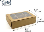 20-Ct Kraft Treat Boxes, 6.5x4.5x1.9in, Window & Dividers - Image 4