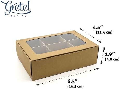 20-Ct Kraft Treat Boxes, 6.5x4.5x1.9in, Window & Dividers - Image 4