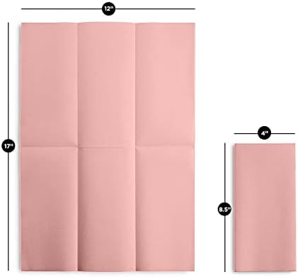 Linen-Feel Colored Paper Napkins - Decortive Cloth-Like Mellow Rose Dinner Napkins - Soft And Absorbent. For Kitchen, Party, Wedding, Bathroom Or Any Occasion. (Pack of 100) - Image 3