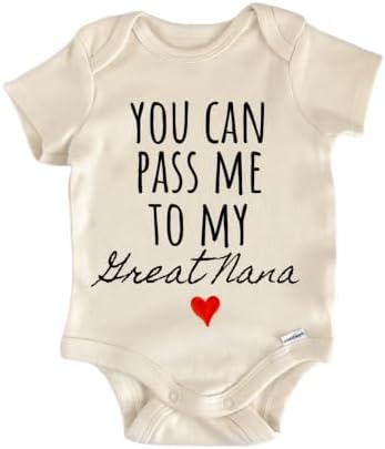 Great Nana Announcement Baby Gift Baby Bodysuit by NorthForkForager