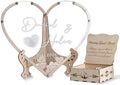 Wedding Fingerprint Guest Book Alternative,with Box and Small Hearts,Personalized Heart Drop Guest Sign for Rustic Wedding Decorations,Anniversary(style13, heart) by HZGUEOSTB