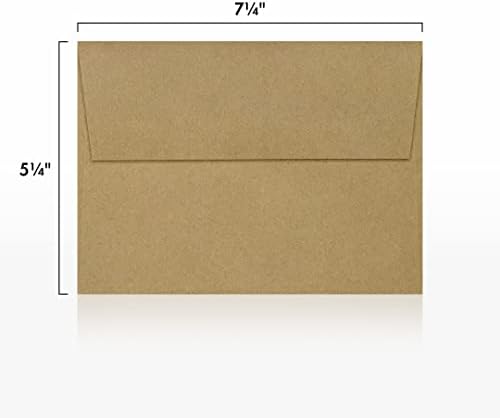 LUXPAPER A7 Invitation Envelopes for 5 x 7 Cards in 80 lb. Grocery Bag, Printable Envelopes for Invitations, w/Peel and Press Seal, 500 Pack, Envelope Size 5 1/4 x 7 1/4 (Brown) - Image 3